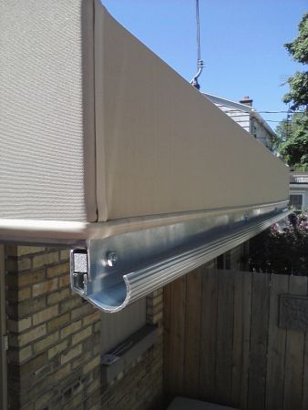 entrance canopy integrated gutter